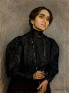 Portrait of Maria Feldman, 1907. Creator: Samuel Hirszenberg