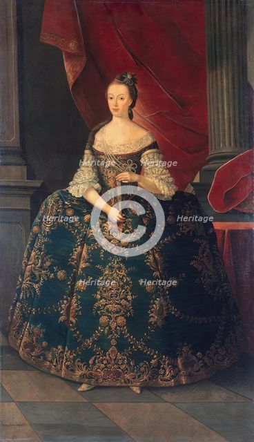 Portrait of Maria Francisca, Princess of Brasil and Beira, 1773. Creator: Miguel Antonio do Amaral.