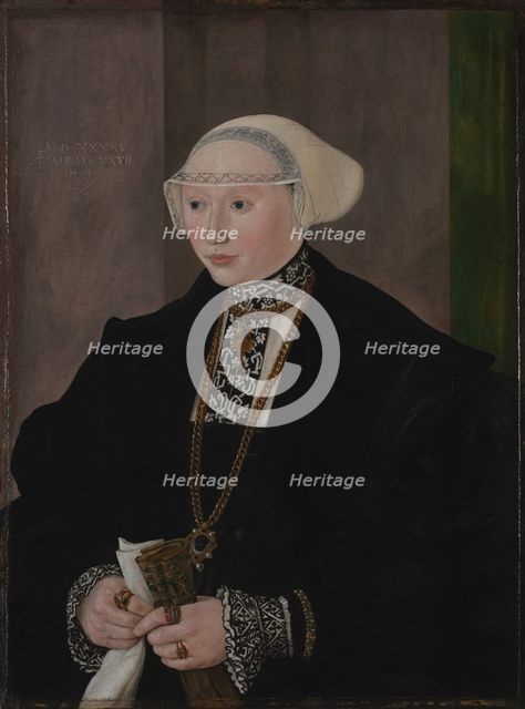 Portrait of Maria Kitscher, Frau von Freyberg, 1545. Creator: Hans Mielich (German, 1516-1573).