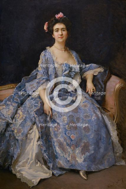 Portrait of Maria Hahn, the Painter's Wife, 1901.  Creator: Raimundo de Madrazo y Garreta.