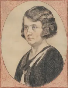 Portrait of Maria Hanulova, 1938. Creator: Jozef Hanula