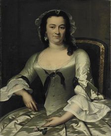 Portrait of Maria Henriëtte van de Pol, Wife of Willem Sautijn, 1750-1760. Creator: Frans van der Mijn