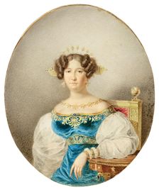 Portrait of María Isabella of Spain (1789-1848), Queen of the Two Sicilies. Creator: Briullov, Alexander Pavlovich (1798-1877)
