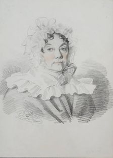 Portrait of Maria Ivanovna Rimskaya-Korsakova, née Naumova (1764-1832), 1820s. Creator: Hampeln, Carl, von (1794-after 1880)