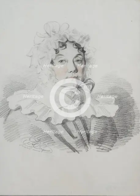Portrait of Maria Ivanovna Rimskaya-Korsakova, née Naumova (1764-1832), 1820s. Creator: Hampeln, Carl, von (1794-after 1880).
