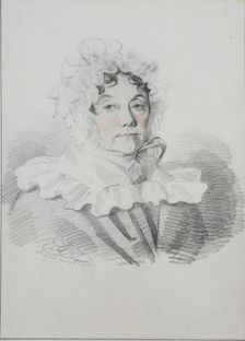 Portrait of Maria Ivanovna Rimskaya-Korsakova, née Naumova (1764-1832), 1820s. Creator: Hampeln, Carl, von (1794-after 1880)