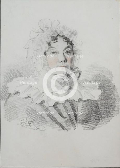Portrait of Maria Ivanovna Rimskaya-Korsakova, née Naumova (1764-1832), 1820s. Creator: Hampeln, Carl, von (1794-after 1880).