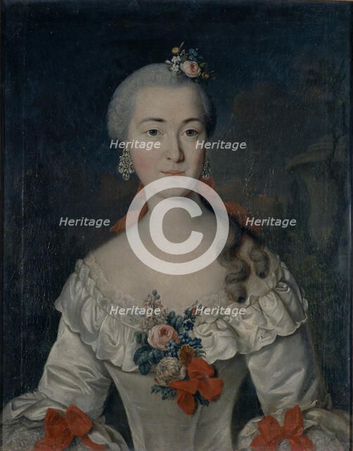 Portrait of Maria Ivanovna Tatishcheva, 1759. Artist: Lueders, David (1710-1759)