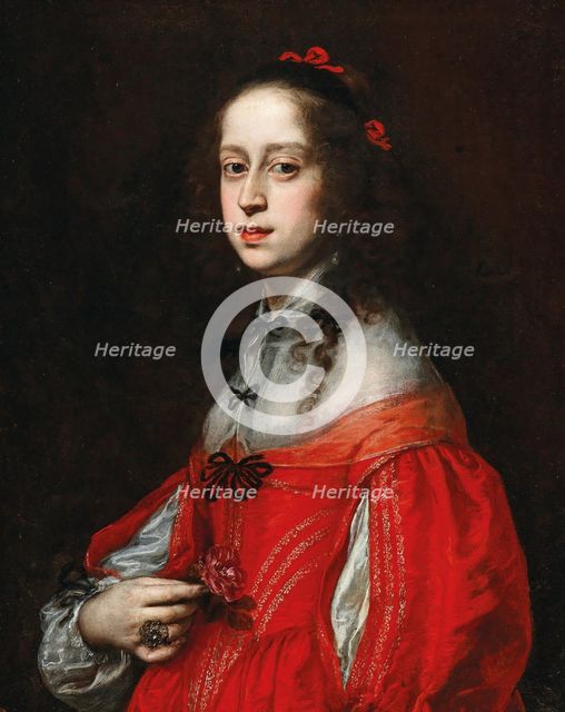 Portrait of Maria Leopoldine of Austria-Tyrol (1632-1649), Empress of the Holy Roman Empire. Creator: Sustermans, Justus (Giusto) (1597-1681).