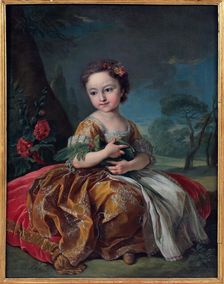 Portrait of Maria Luisa of Savoy (1688-1714) as Child, 1733. Creator: Van Loo; Louis Michel (1707-1771)