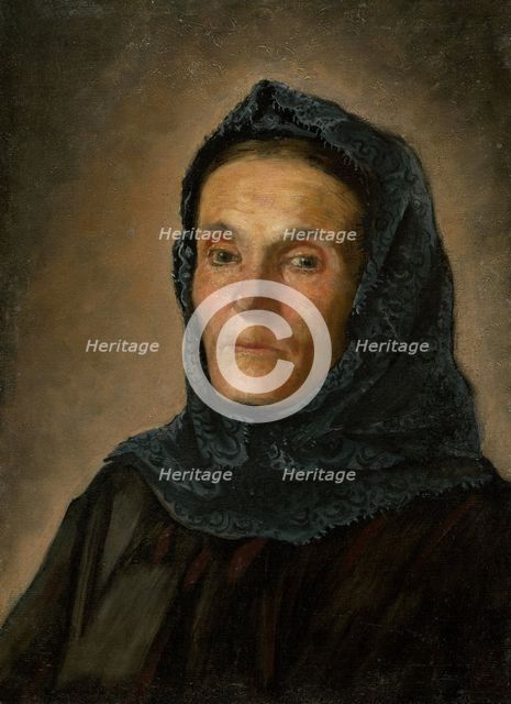 Portrait of Mária Matusková, mid-late 19th century. Creator: Peter Michal Bohún.