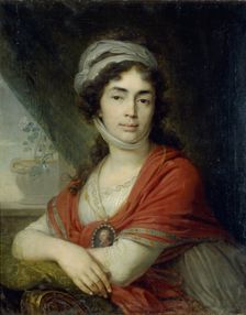 Portrait of Maria (Marfa) Dmitrievna Dunina, née Norova, 1799. Artist: Borovikovsky, Vladimir Lukich (1757-1825)