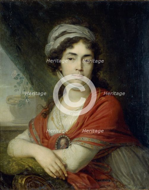 Portrait of Maria (Marfa) Dmitrievna Dunina, née Norova, 1799. Artist: Borovikovsky, Vladimir Lukich (1757-1825)