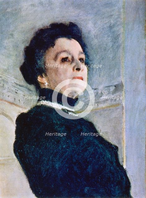 'Portrait of Maria Nikolayevna Yermolova' (detail), 1905. Artist: Valentin Serov