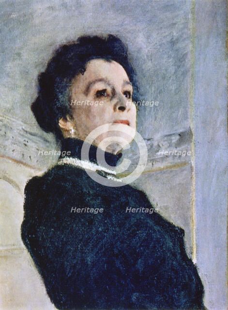 'Portrait of Maria Nikolayevna Yermolova' (detail), 1905. Artist: Valentin Serov