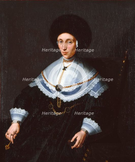 Portrait of Maria Salome von Stalburg (1602-1646), Wife of Johann Maximilian zum Jungen, c1641. Creator: Jeremias van Winghe.