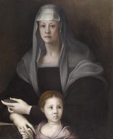 Portrait of Maria Salviati de Medici and Giulia de Medici, c1539. Creator: Jacopo Pontormo