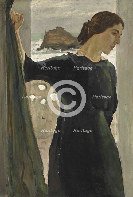 Portrait of Maria Samoylovna Zetlin (1882-1976), née Tumarkina, 1910.