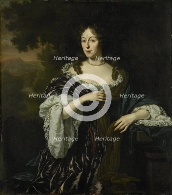 Portrait of Maria Schaep, Wife of Hendrick Bicker, 1682. Creator: Michiel van Musscher.