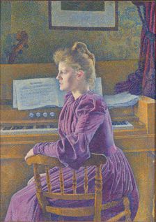Portrait of Maria Sèthe-van de Velde, 1891. Creator: Théo van Rysselberghe