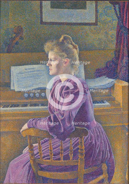 Portrait of Maria Sèthe-van de Velde, 1891. Creator: Théo van Rysselberghe.