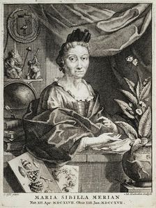 Portrait of Maria Sibylla Merian (1647-1717), 1717. Creator: Gsell, Georg (1673-1740)