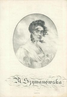 Portrait of Maria Szymanowska (1789-1831). Creator: Chodkiewicz, Alexander (1776-1838)
