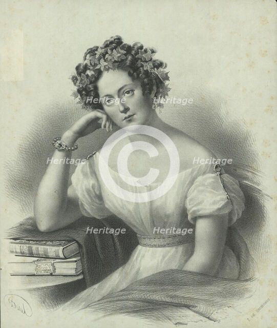 Portrait of Maria Szymanowska (1789-1831). Creator: Borel, Pyotr Fyodorovich (1829-1898).