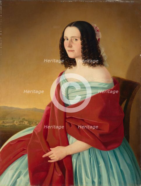 Portrait of Mária Szmrecsányi, 1844. Creator: Jozef Bozetech Klemens.