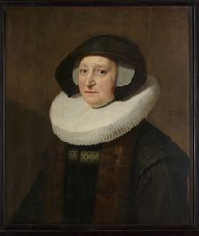 Portrait of Maria Petitpas (?-1640), 1637. Creator: Workshop of Michiel Jansz van Mierevelt