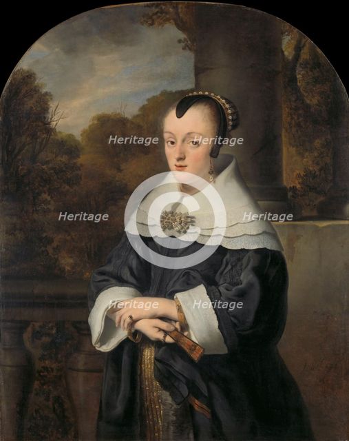 Portrait of Maria Rey, 1650. Creator: Ferdinand Bol.