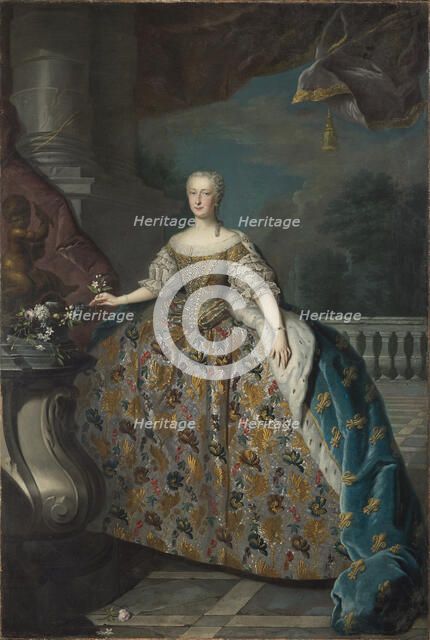 Portrait of Maria Teresa Rafaela (1726-1746), Infanta of Spain, c.1745. Creator: Anonymous.