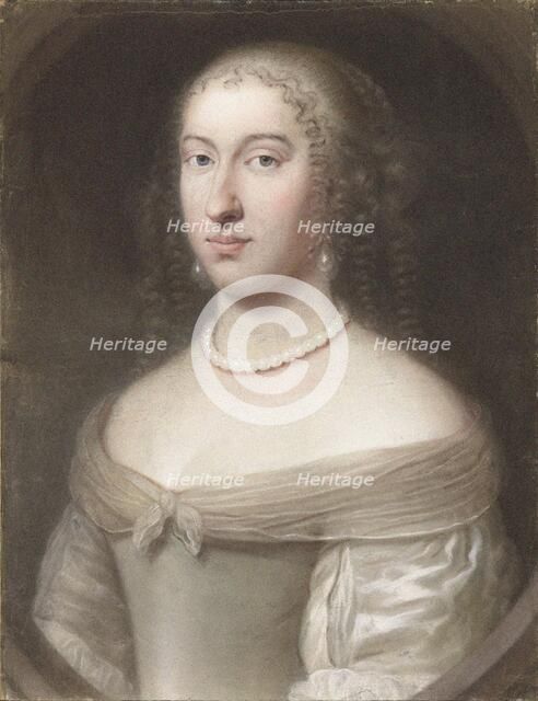 Portrait of Maria Theresa of Spain (1638-1683), Queen consort of France and Navarre, 1660. Creator: Vaillant, Wallerant (1623-1677).