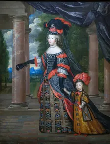 Portrait of Maria Theresa of Spain and her son in Polish costume, 1664. Creators: Charles Beaubrun, Henri Beaubrun