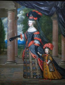 Portrait of Maria Theresa of Spain and her son in Polish costume, 1664. Creators: Charles Beaubrun, Henri Beaubrun