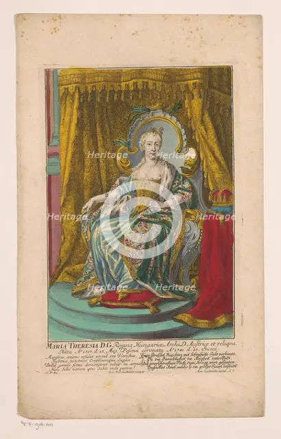 Portrait of Maria Theresia, 1741-1757. Creator: Paul Friedrich Engelbrecht.