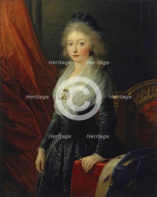 Portrait of Maria Theresia Charlotte of Bourbon, 1778. Creator: Heinrich Friedrich Füger.