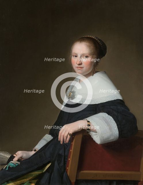 Portrait of Maria van Strijp, 1652. Creator: Jan Verspronck.