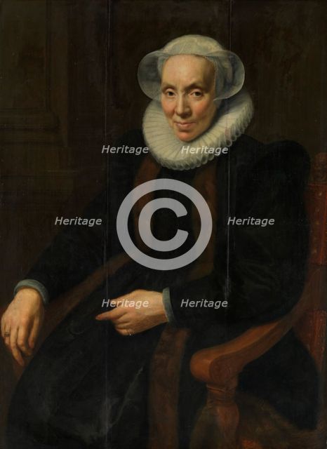 Portrait of Maria van Utrecht (c.1552/53-1629), 1615. Creator: Paulus Moreelse.