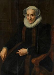 Portrait of Maria van Utrecht (c.1552/53-1629), 1615. Creator: Paulus Moreelse