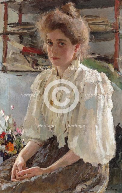 Portrait of Maria Yakovlevna Lvova (1864-1955), née Simonovich, 1895.