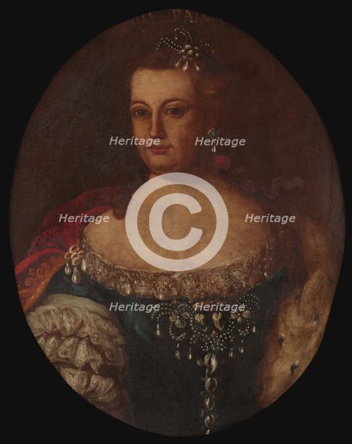 Portrait of Mariana Victoria (1718-1781), Queen of Portugal  , 18th century. Creator: Anonymous.