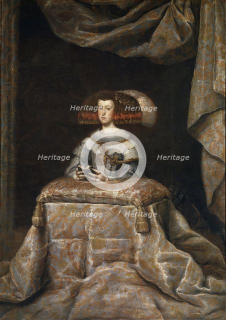 Portrait of Mariana of Austria (1634–1696), praying, c. 1655. Artist: Velàzquez, Diego (1599-1660)