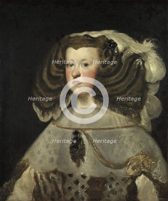 Portrait of Mariana of Austria, Queen of Spain, 1655. Creator: Diego Velasquez.