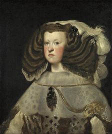 Portrait of Mariana of Austria, Queen of Spain, 1655. Creator: Diego Velasquez
