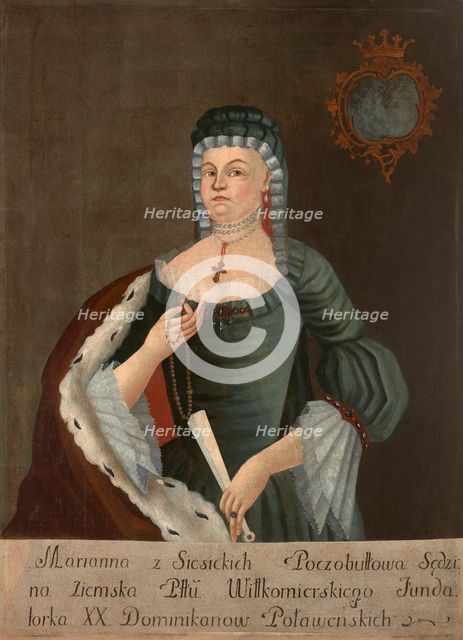 Portrait of Marianna Poczobutt née Siesicka (d. 1674), 4th quarter of 18th century. Creator: Unknown.