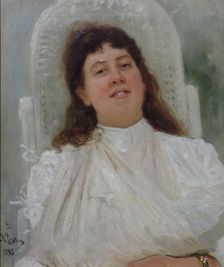 Portrait of Marianne von Werefkin, 1888. Creator: Repin, Ilya Yefimovich (1844-1930)