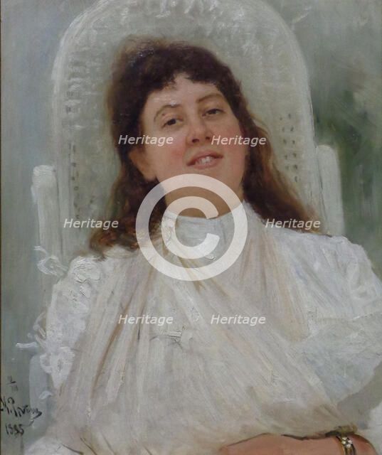 Portrait of Marianne von Werefkin, 1888. Creator: Repin, Ilya Yefimovich (1844-1930).