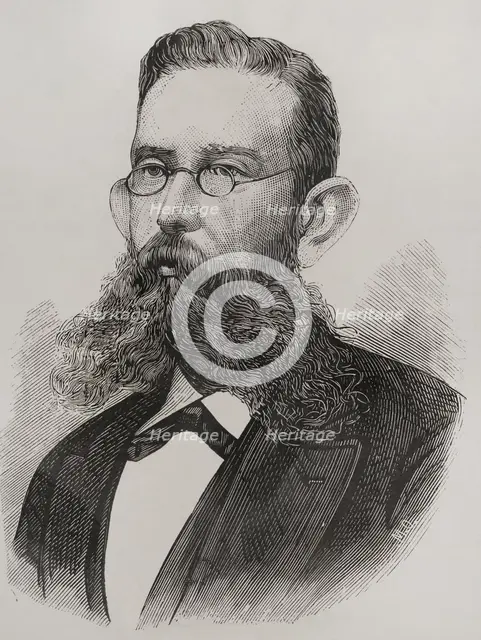 Portrait of Mariano Escobedo, (1826-1902), Mexican Army general and politician, 1878.  Creator: Unknown.