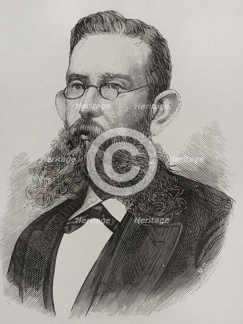 Portrait of Mariano Escobedo, (1826-1902), Mexican Army general and politician, 1878.  Creator: Unknown.